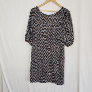 Fab'rik Boho 3/4 sleeve low back midi dress women's size Small (298)